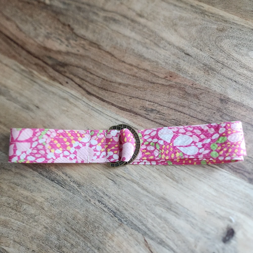 J Crew Pink Floral Fabric Belt Small/Medium - Picture 2 of 14